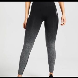 Gymshark Black and Gray Ombre Leggings